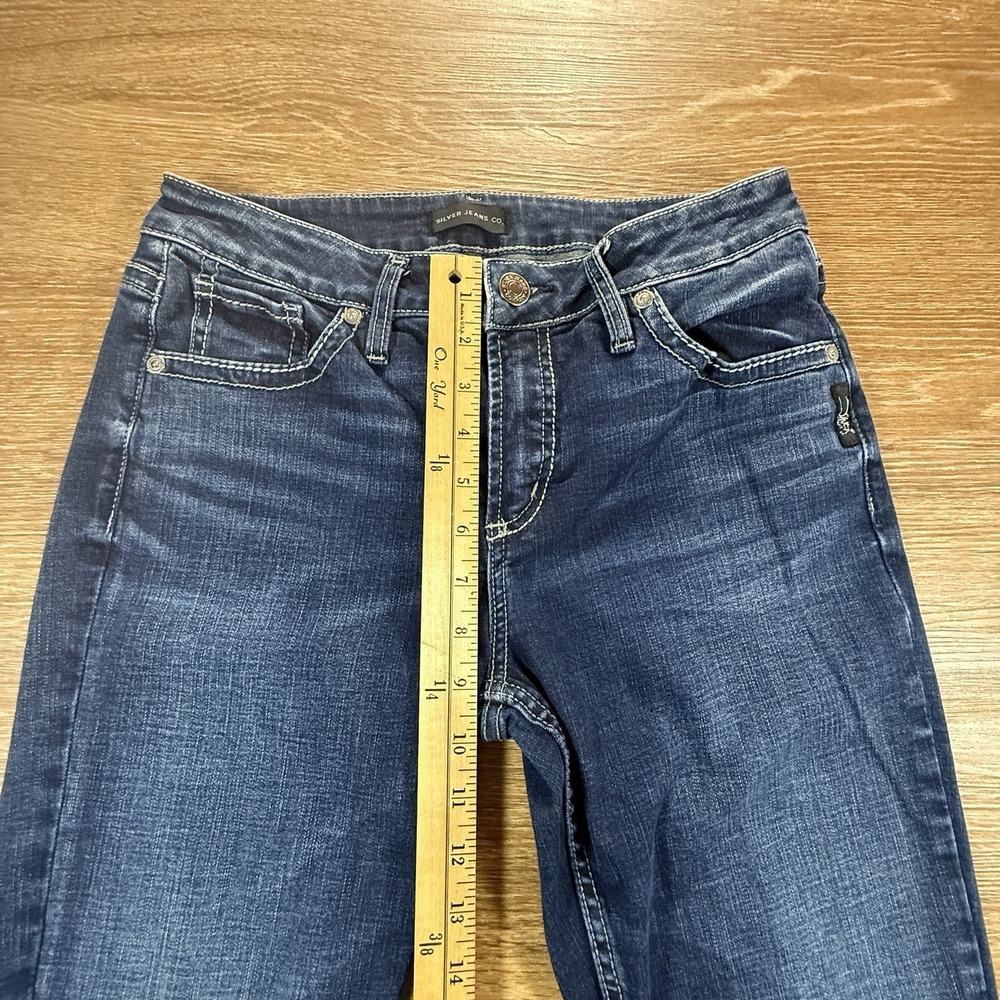 Silver Jeans Co Avery Slim Boot Women's 30x32 Jean Dark Wash Stretch Y2K Western - Picture 7 of 11